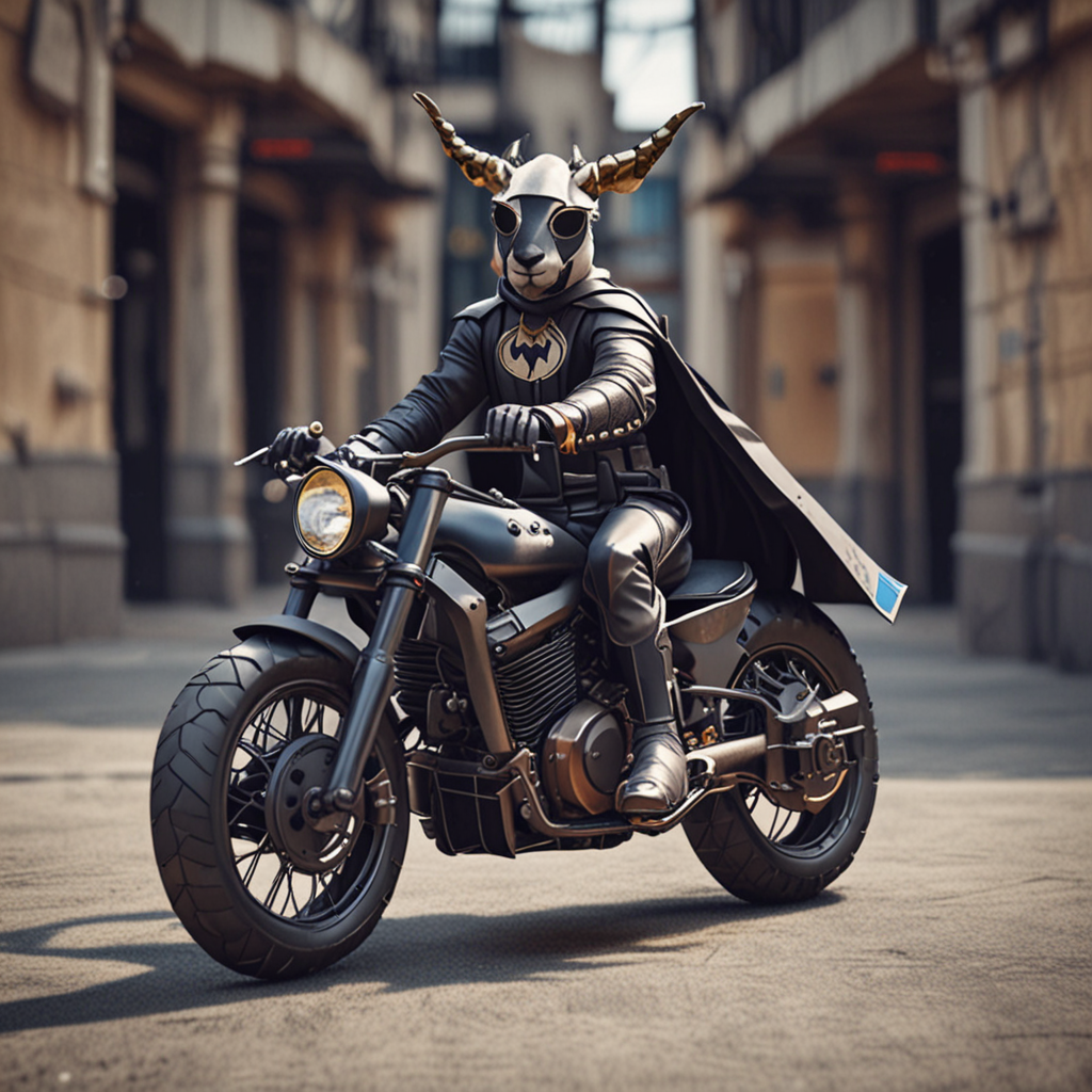 BatGOAT on it's bike